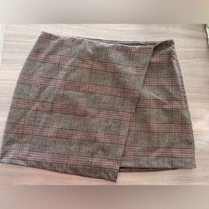Old Navy Brown Plaid Mini Skirt
